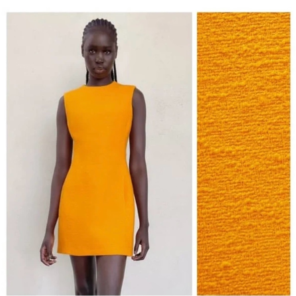 ZARA Orange Mini Dress NWT